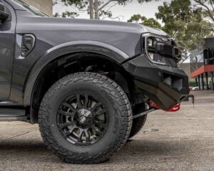 next gen ranger bull bar, front bar, front bumper bar, supreme x-series front bar for ford next gen ranger wildtrak everest with light bar, cube lights, indicator, fog lights, bash plate, recovery points, winch compatible full bumper replacement