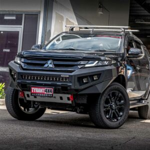 triton bull bar, front bar, front bumper bar, supreme x-series front bar for Mitsubishi Triton MR with light bar, cube lights, indicator, fog lights, bash plate, recovery points, winch compatible full bumper replacement with colour coded
