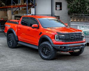 next gen raptor bull bar, front bar, front bumper bar, supreme x-series front bar for Ford Next GEN Raptor with light bar, cube lights, indicator, fog lights, bash plate, recovery points, winch compatible full bumper replacement