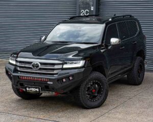 land cruiser 300 bull bar, front bar, front bumper bar, supreme x-series front bar for toyota land cruiser 300 series lc300 with light bar, cube lights, indicator, fog lights, bash plate, recovery points, winch compatible full bumper replacement