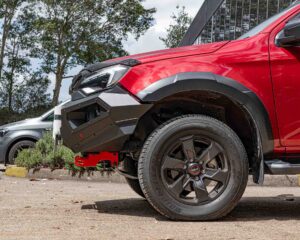 dmax bull bar 2024, front bar my24, front bumper bar, supreme x-series front bar for New Isuzu DMAX 2024 MY24 with light bar, cube lights, indicator, fog lights, bash plate, recovery points, winch compatible full bumper replacement