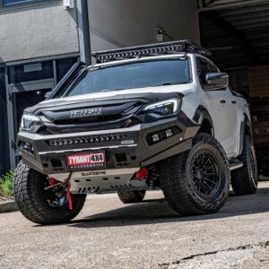 dmax bull bar 2024, front bar my24, front bumper bar, supreme x-series front bar for New Isuzu DMAX 2024 MY24 with light bar, cube lights, indicator, fog lights, bash plate, recovery points, winch compatible full bumper replacement