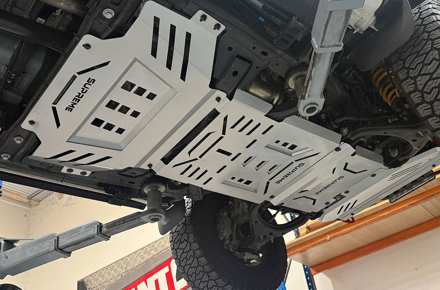 supreme underbody protection for next gen ranger 3-piece bash plate steel powder coated