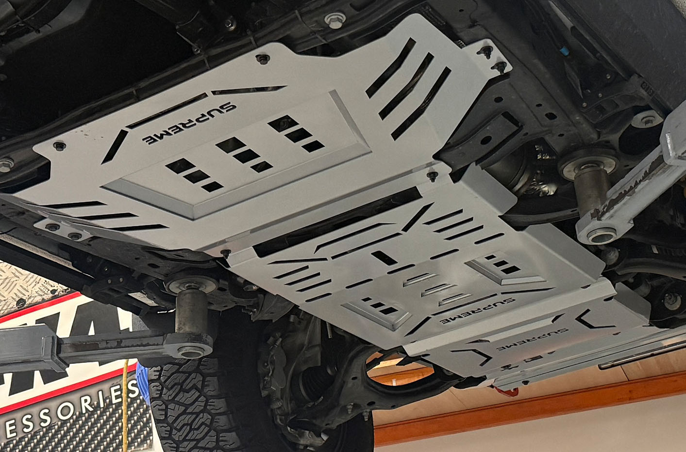 supreme underbody protection for next gen ranger 3-piece bash plate steel powder coated